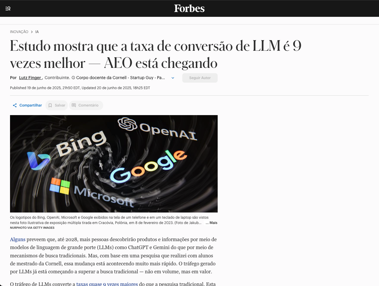 Gráfico ilustrando o aumento de conversão